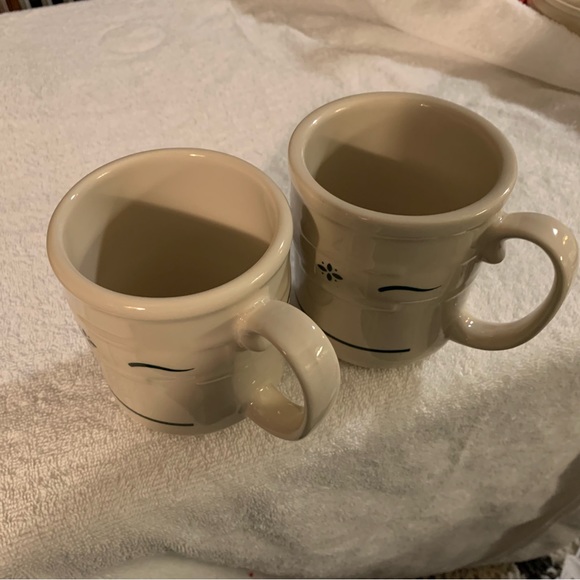 Longaberger Other - 2 LONGABERGER WOVEN TRADITIONS GREEN COFFEE MUGS